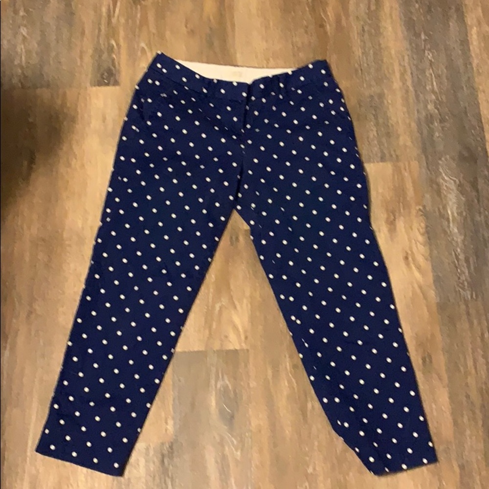 J. Crew Polka Dot Ankle Dress Pants